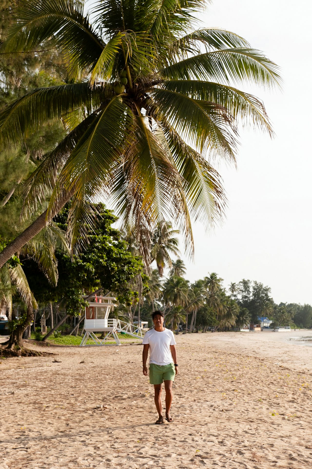 Weeri walking over beach