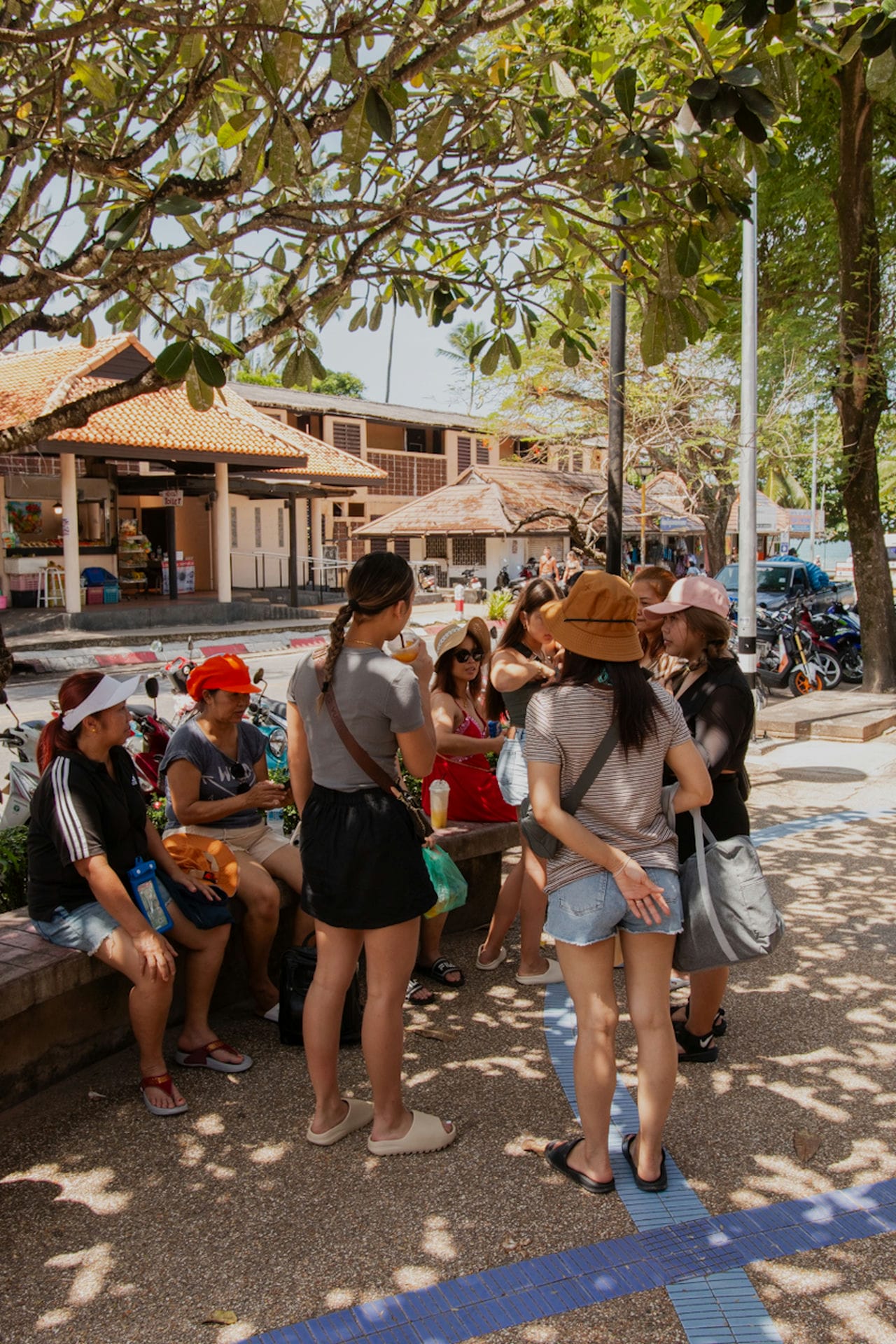 Thai family gathering for making plans