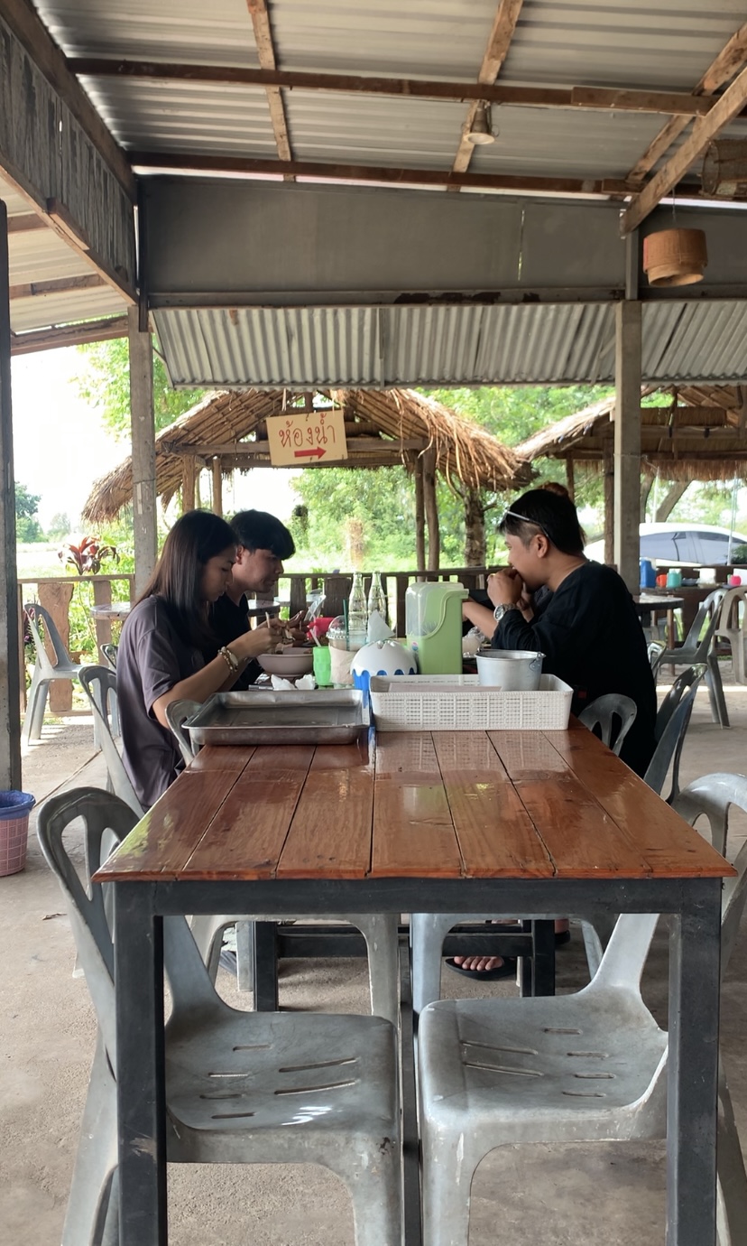 Locals eating at a highway restaurant