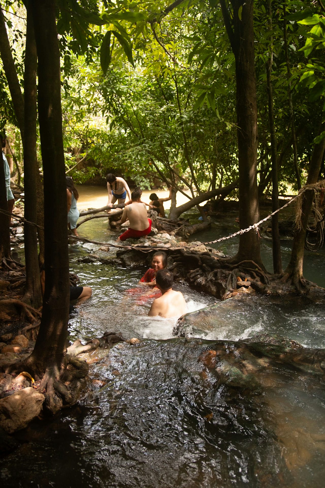 People in Hotspring Krabi